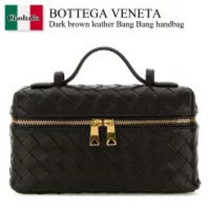 Bottega Veneta Bag Handbag Dark Brown Leather Bang